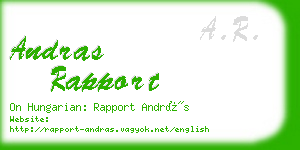 andras rapport business card